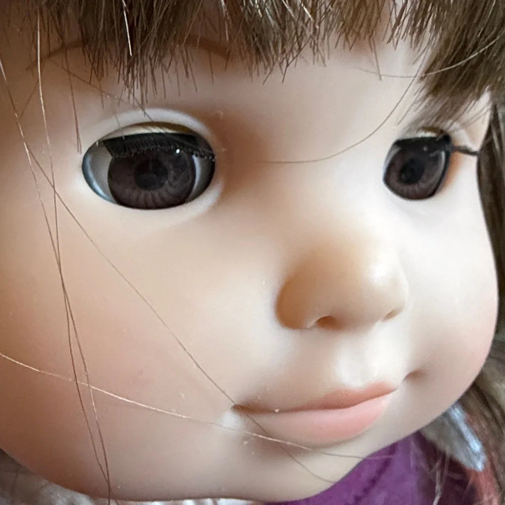 American Girl Bitty Baby Girl Doll Brown Hair Brown Eyes in fox pajama - Picture 3 of 8